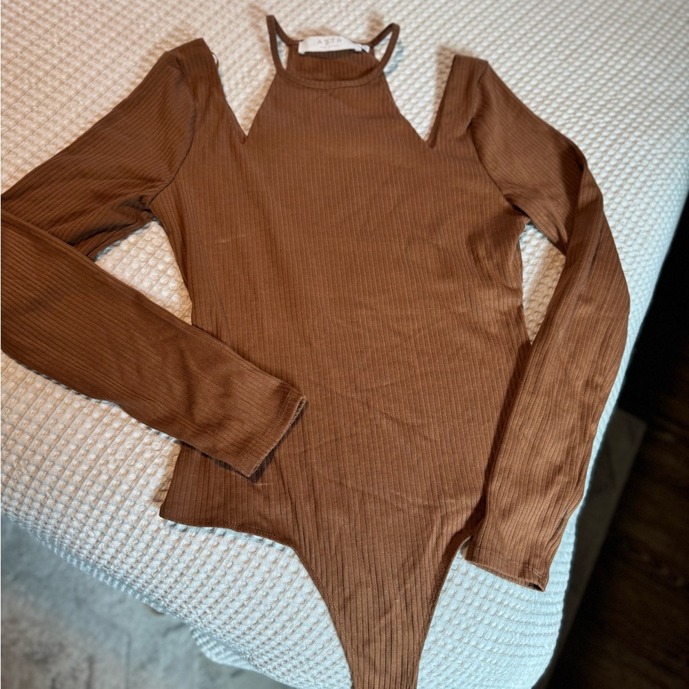 Brown Long Sleeve Bodysuit